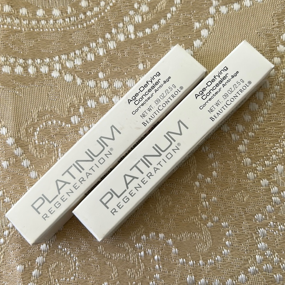 Beauticontrol, Two Platinum Regeneration Age-Defying concealers medium color NIB